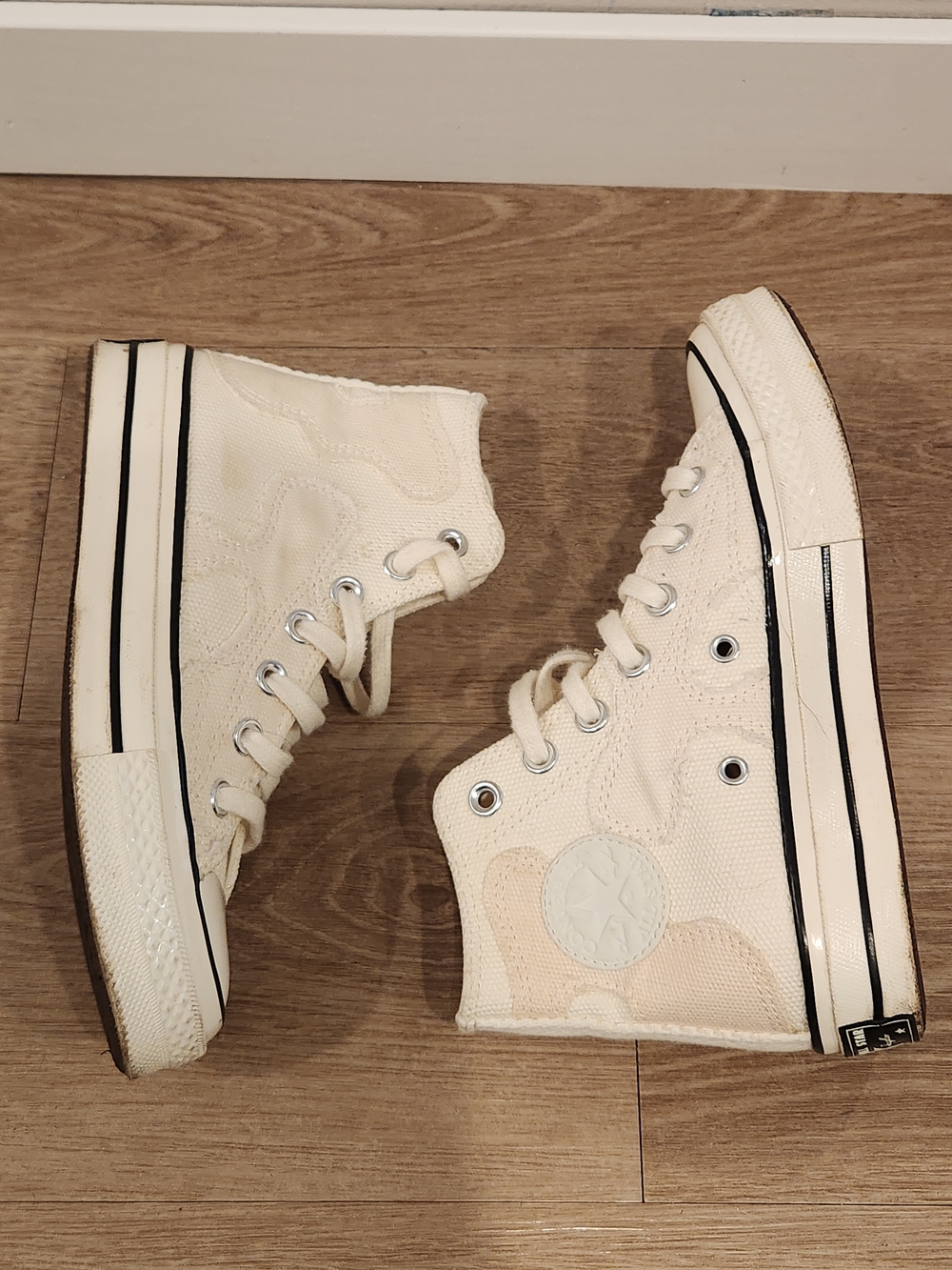 Converse Chuck 70 High Top Textured Tonal Camo Canvas Sneakers Off White Sz 5 - Picture 10 of 12